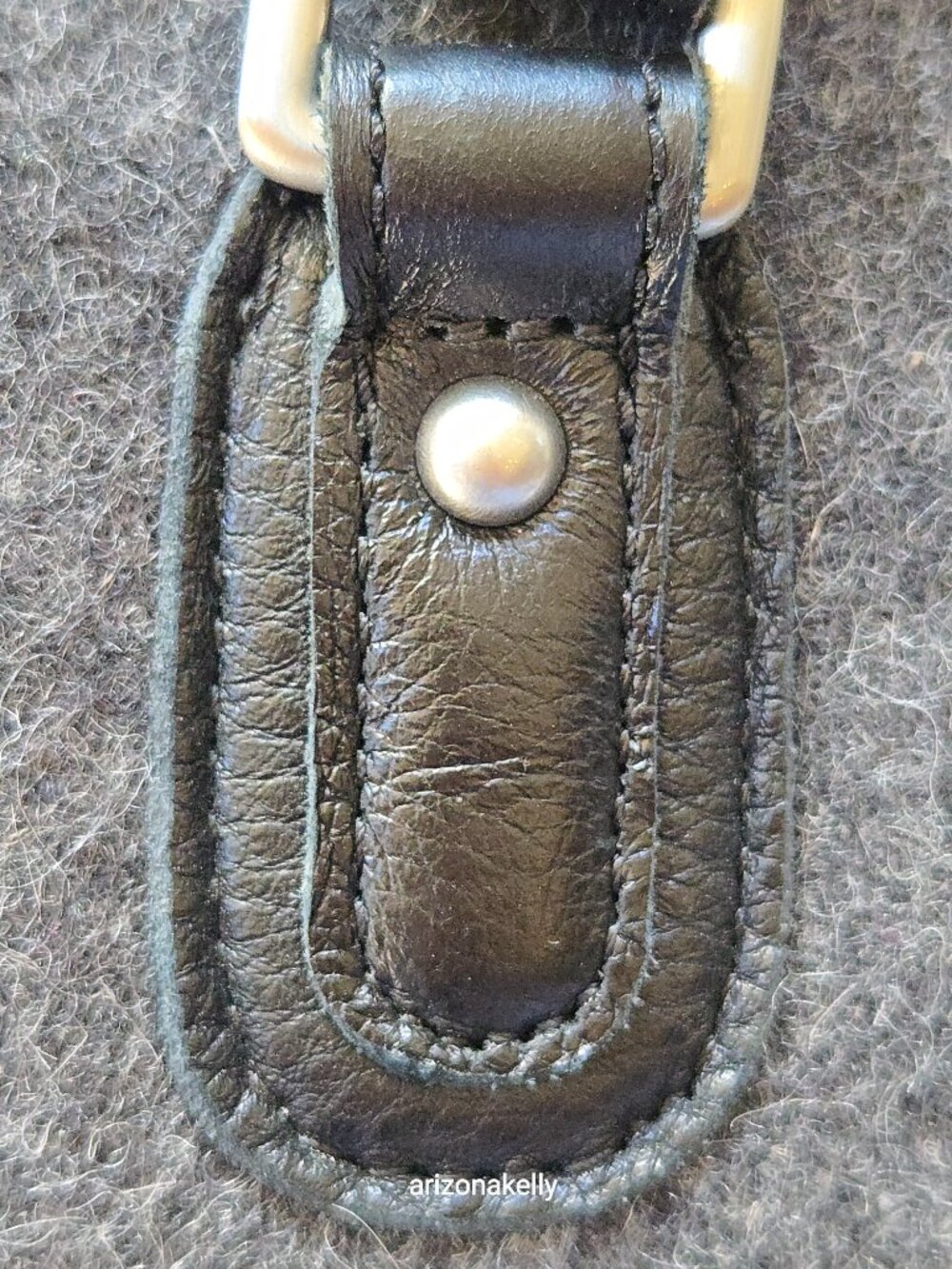 NWOT L.L. Bean Wool & Leather Satchel Handbag Purse Bag Plaid Lining - Picture 16 of 16
